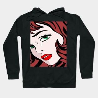 Redheaded Pop Art Girl Hoodie